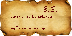 Baumöhl Benedikta névjegykártya